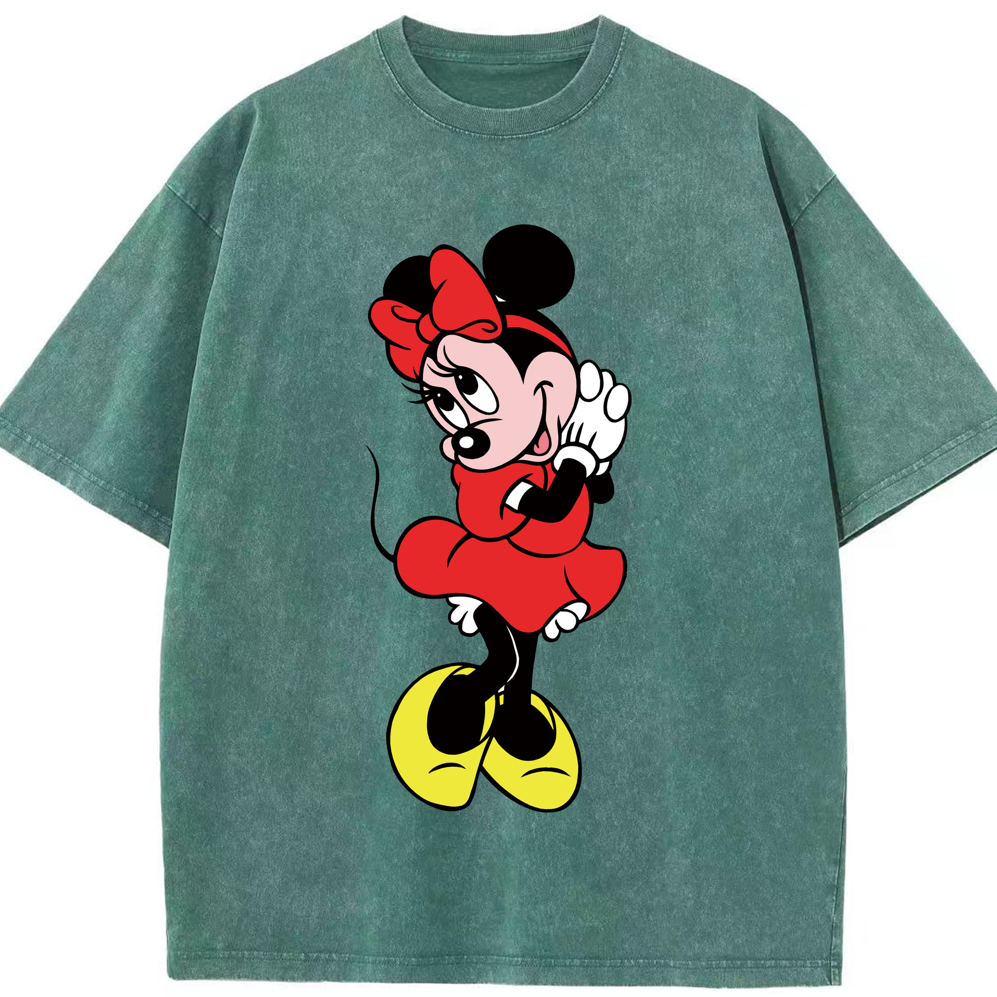 （画像用） ミッキーマウス Mickey Mouse 綿100% ヴィンテージ風 半袖Tシャツ（フロントプリント）